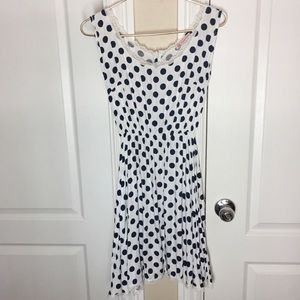 Polka Dot Dress- white and navy
